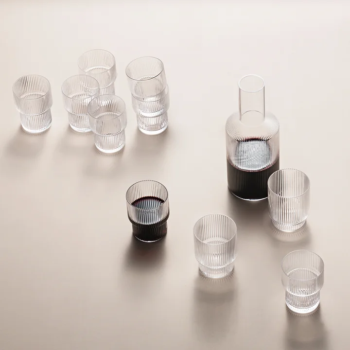 Ripple glasses and carafe from Ferm Living