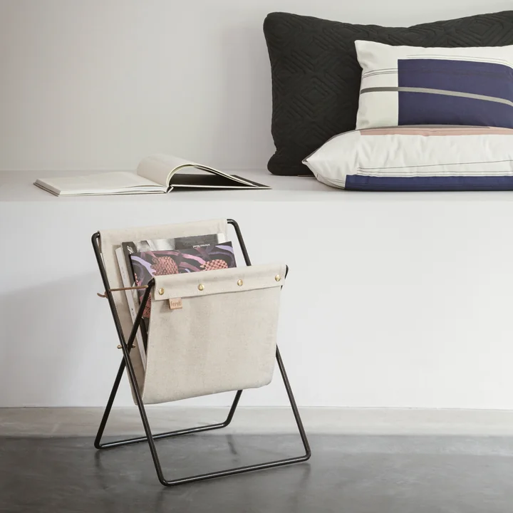 Herman Magazine Holder with Colour Block Cushion