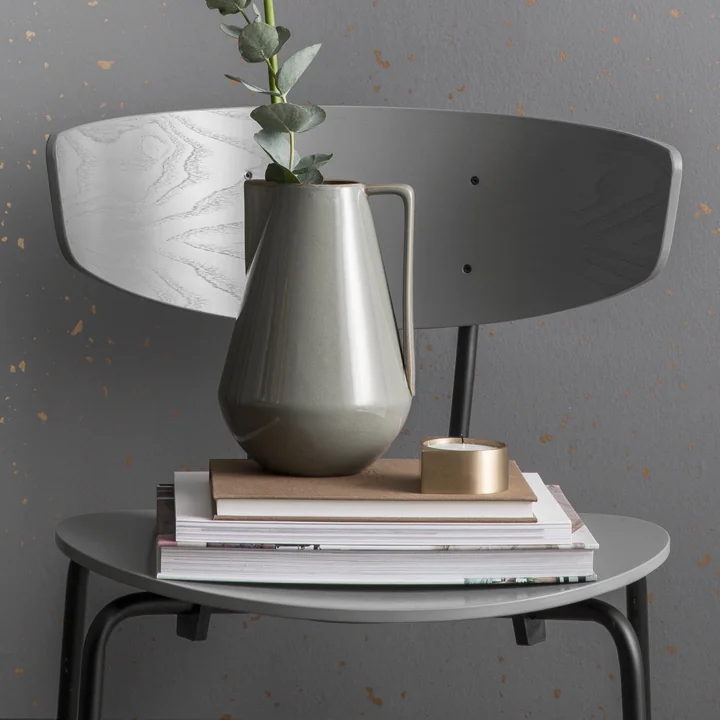 Block Candle Holder on Herman Chair