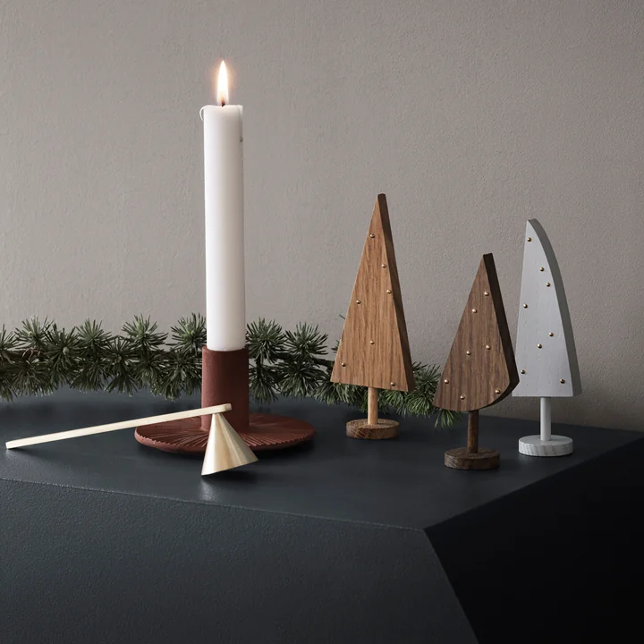 Cast Iron Candle Holder and Brass Candle Extinguisher