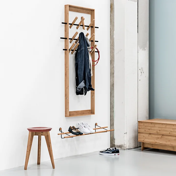 Shoe Rack , Button Stool and Coat Frame from We Do Wood