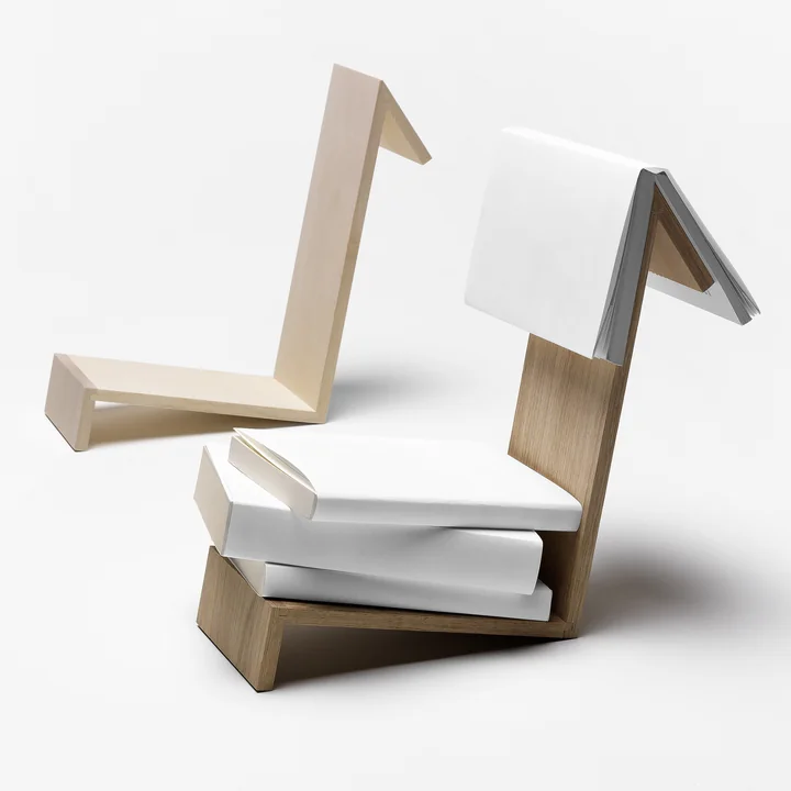 The side by side - Book Tray / Bookmark in oak and maple