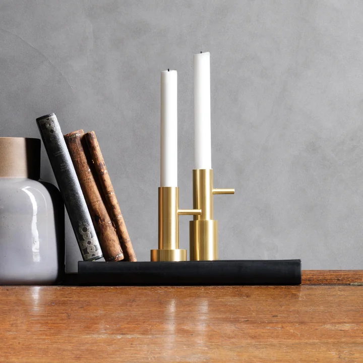 Candlestick Single from Fritz Hansen in brass