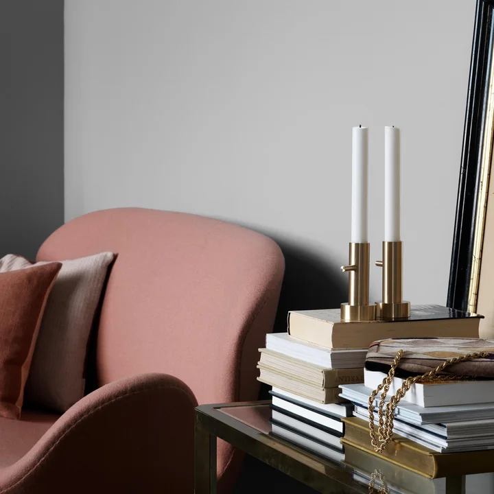 Candlestick Single from Fritz Hansen in brass