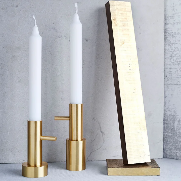 Candlestick Single from Fritz Hansen in brass