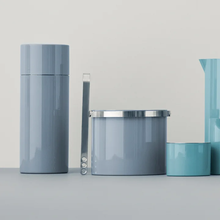 Cocktail shaker, ice tongs and bucket from Stelton