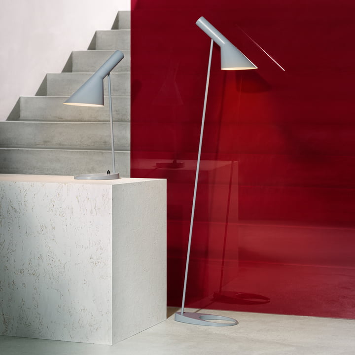 AJ floor lamp and table lamp from Louis Poulsen