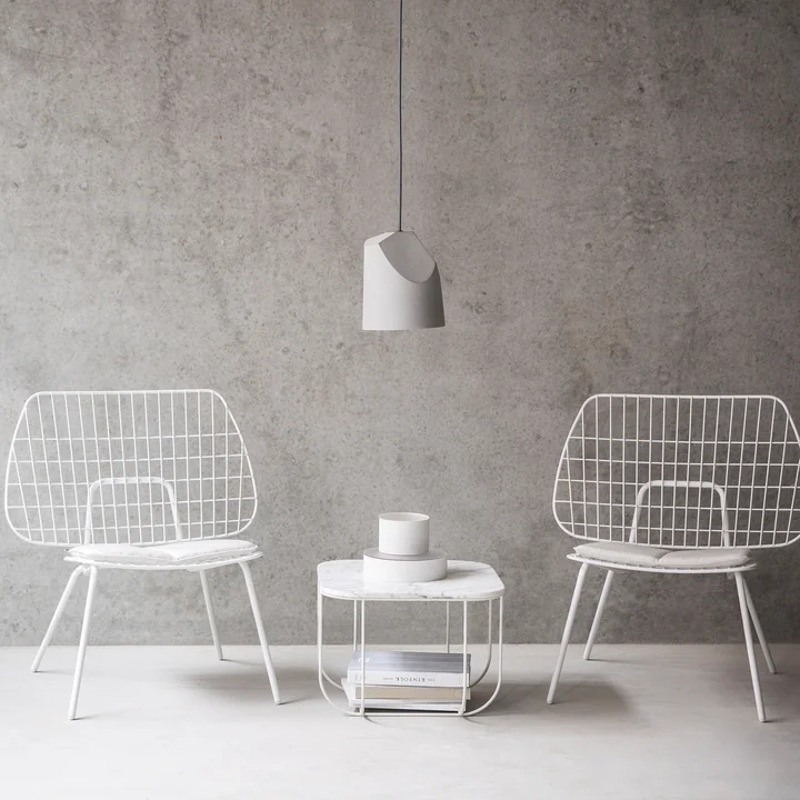 Cage Table and WM String Lounge Chair by Audo