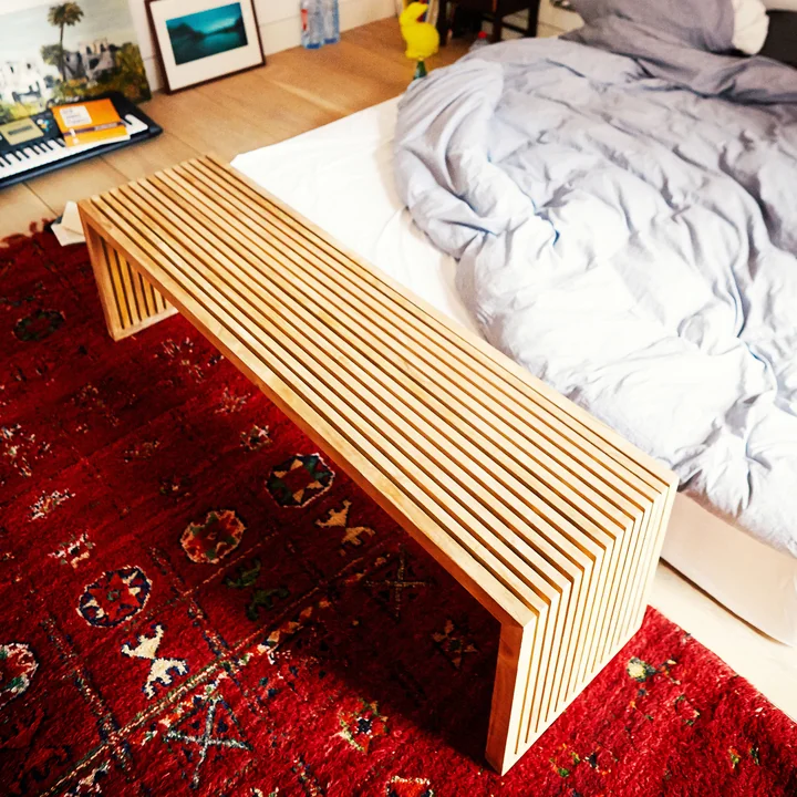 The Tivoli Bench from Jan Kurtz in the bedroom