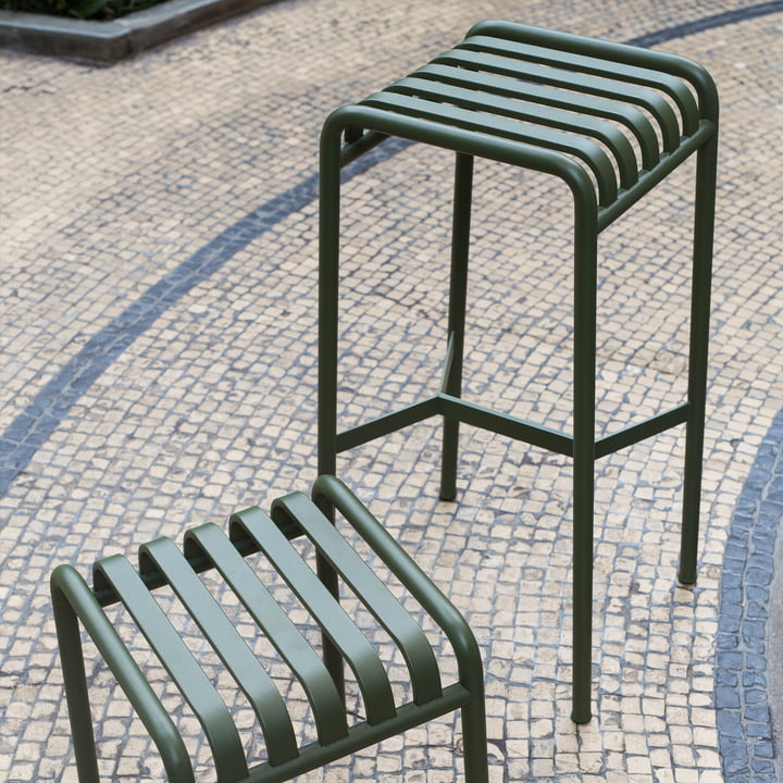 Palissade Stools and bar stools from Hay