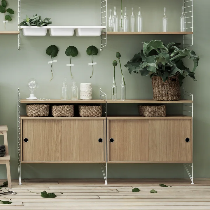Wardrobe module with sliding doors from String in oak