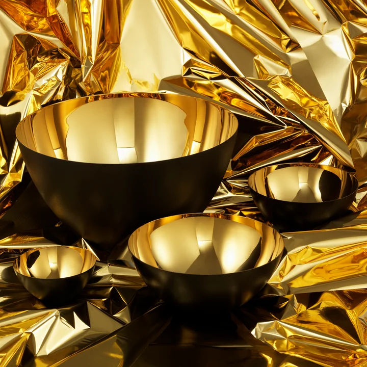 Krenit Bowl from Normann Copenhagen in gold
