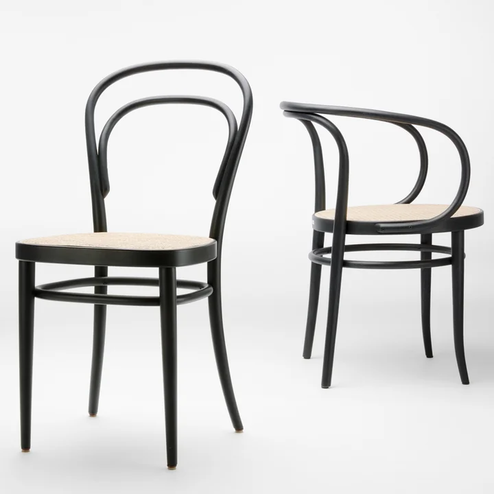 Coffee house chairs 209 and 214 from Thonet