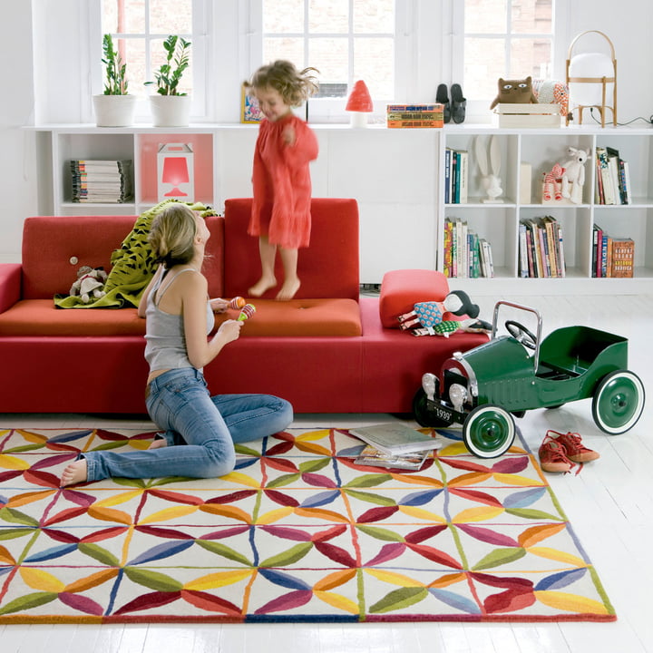 The nanimarquina - Kala carpet and the Vitra polder sofa