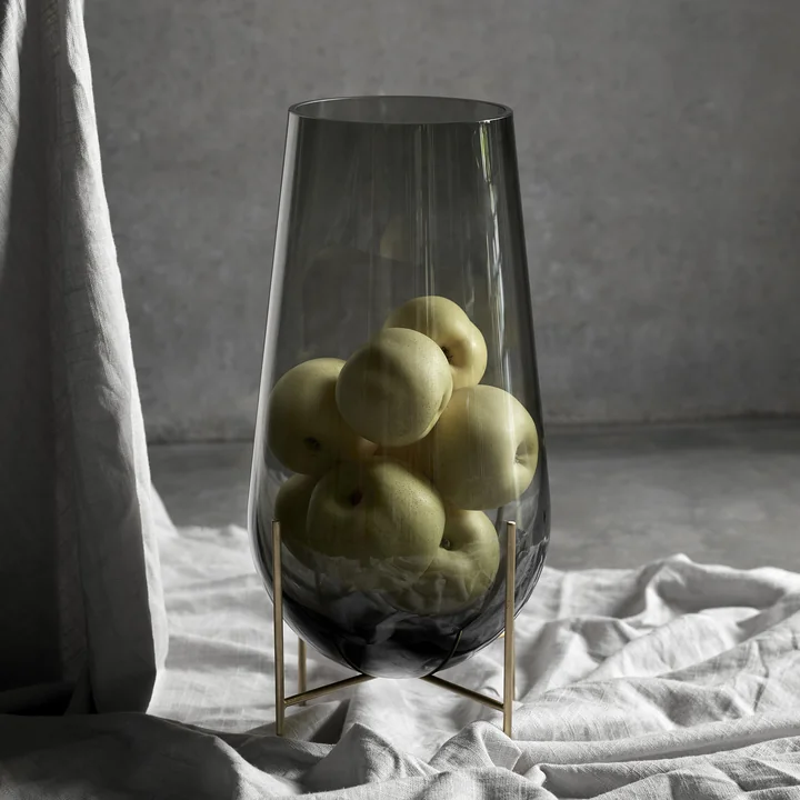 Échasse Vase from Audo in Smoke / Brass