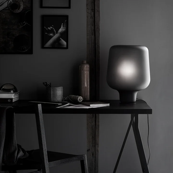 The Northern Lighting - Say My Name Table lamp in smoked grey / matt placed on the desk