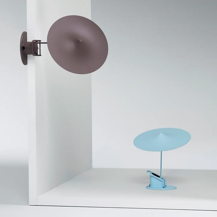 w153 île table lamp from Wästberg in grey brown / sky blue