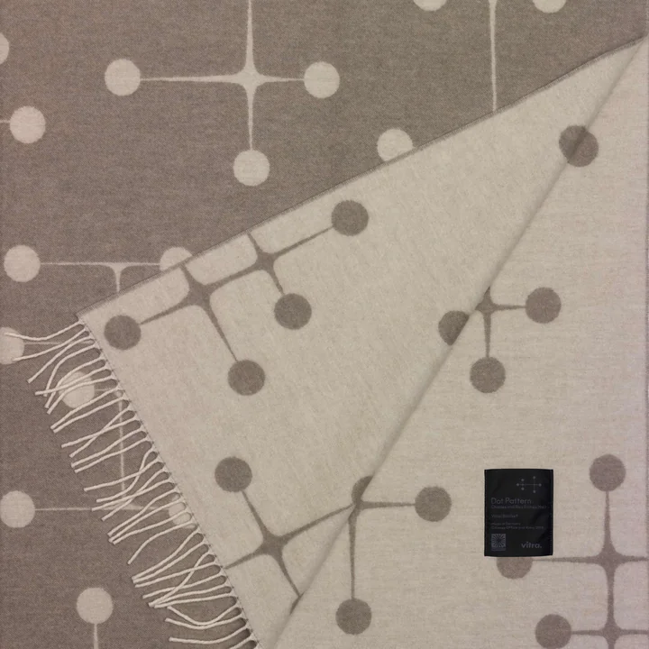 Eames wool blanket from Vitra in taupe finish
