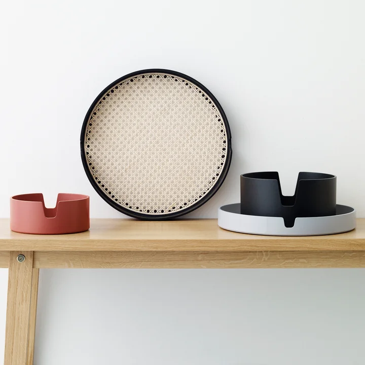 The Normann Copenhagen - Salon Tray Ø 35 cm in Black / Grey / Russet