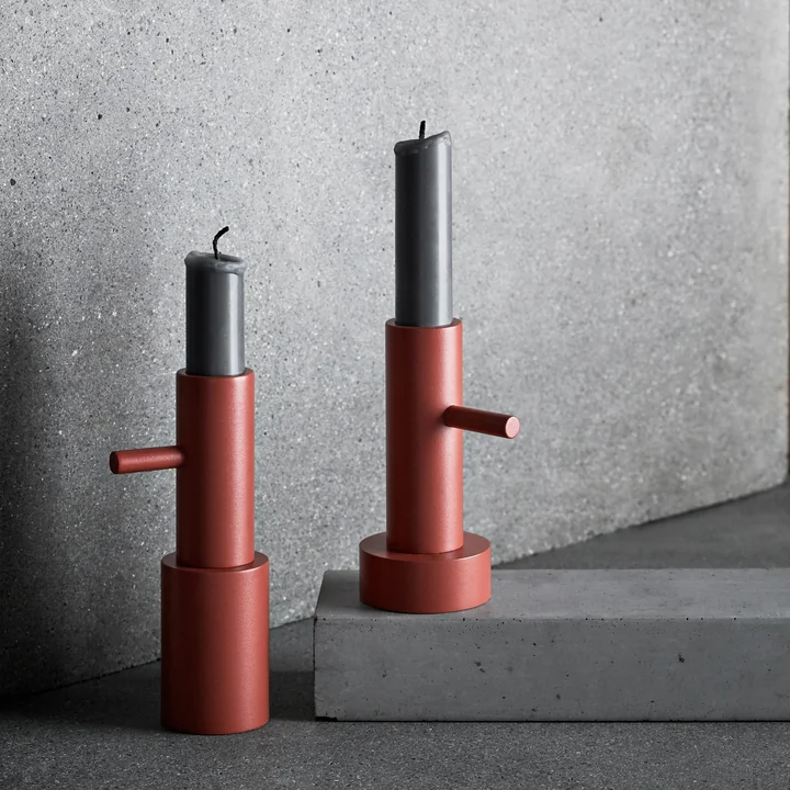 The Fritz Hansen - Candlestick in terracotta