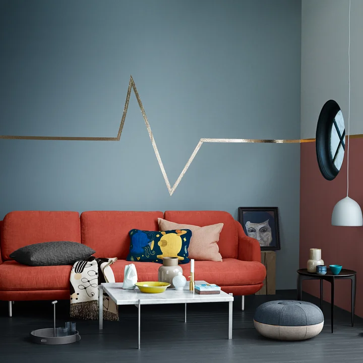 The Fritz Hansen - Pouf by Cecilie Manz in the Living Room
