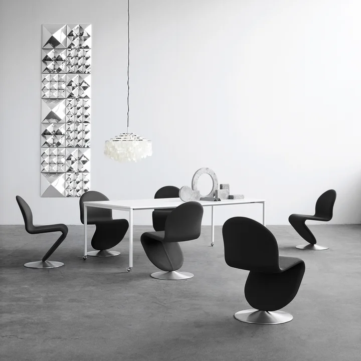 The Verpan - Fun 10DM Pendant Lamp Above the Dining Table