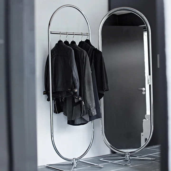 Verpan - System 1-2-3 Mirror and Coat Rack