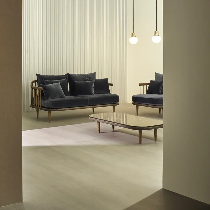 The &Tradition - FLY 2-Seater Sofa SC2, Smoked Oak Base / Harald 2 182