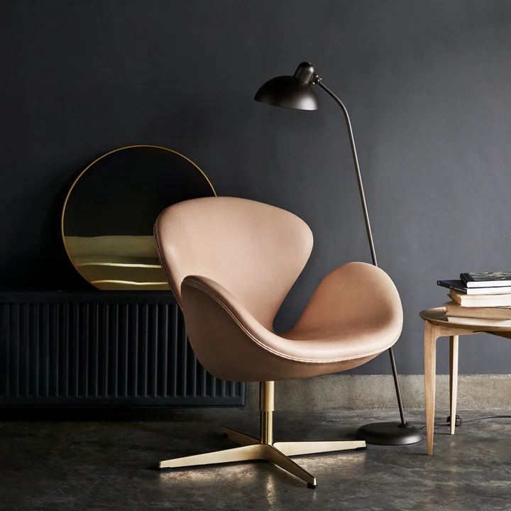 The Fritz Hansen - KAISER idell - floor lamp and the swan armchair