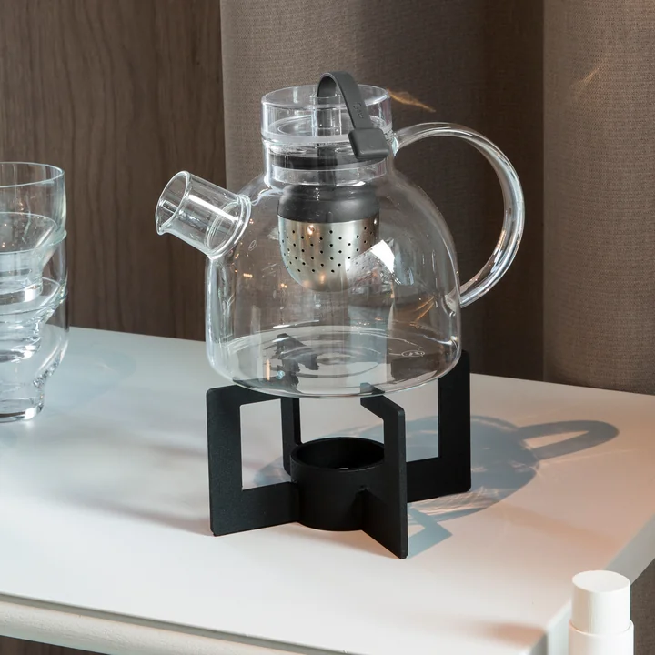 Cast Tea Heater with Kettle Teapot by Audo