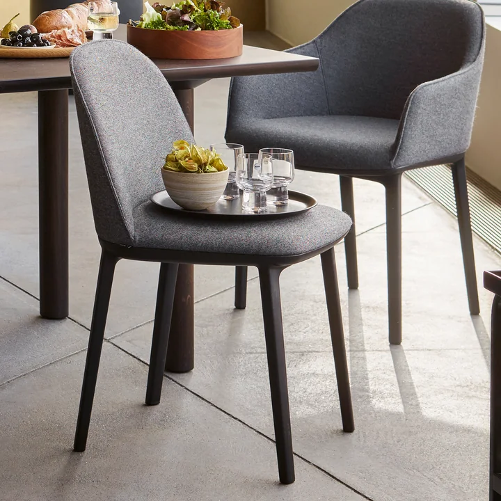 Softshell Side Chair in basic dark / Plano (sierra grey / nero) by Vitra