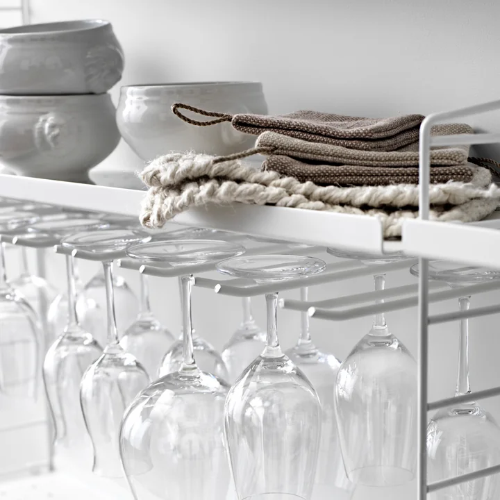 String - metal shelf with low edge