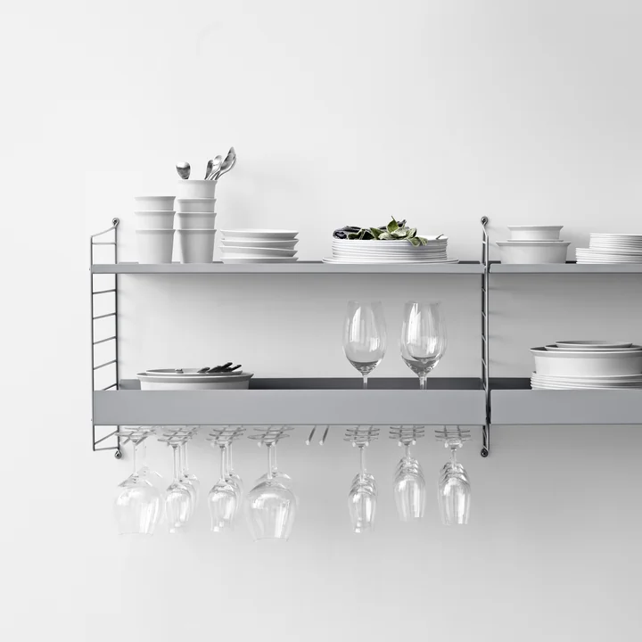 Hanger Rack Module for wine glasses from String