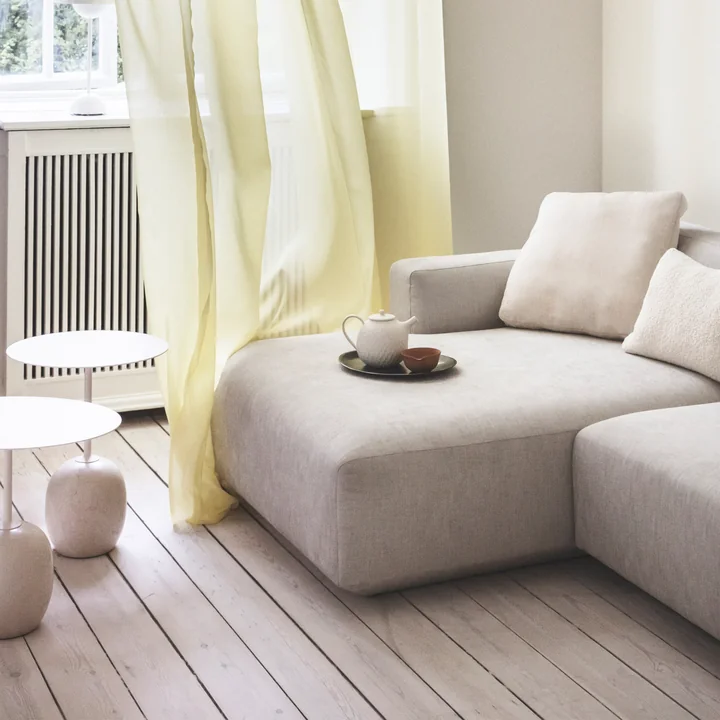 Lato Side table and Develius corner sofa from & Tradition