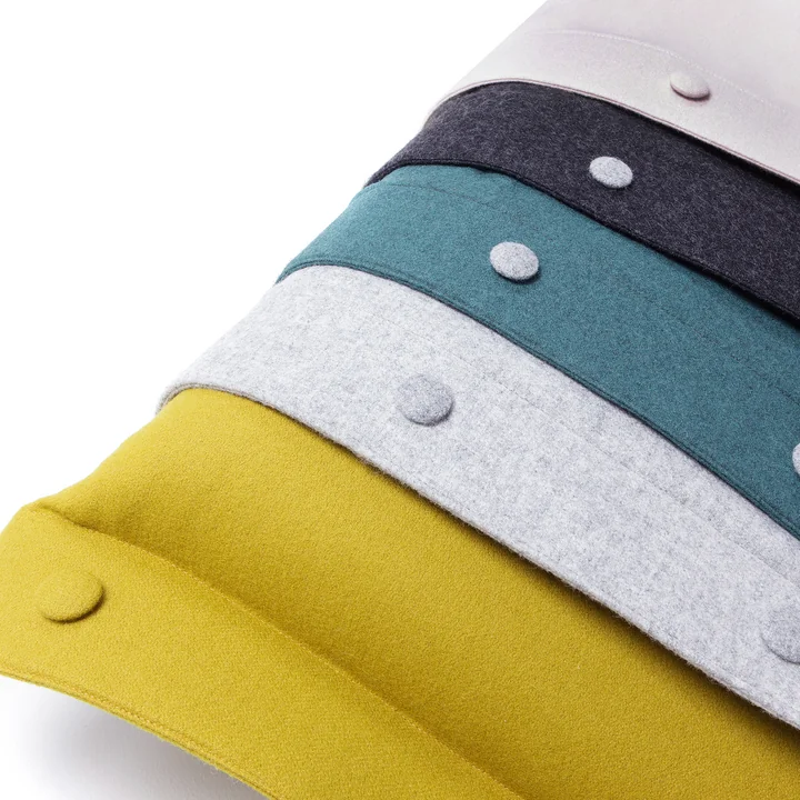 Pure bed with upholstered headboard from Hans Hansen