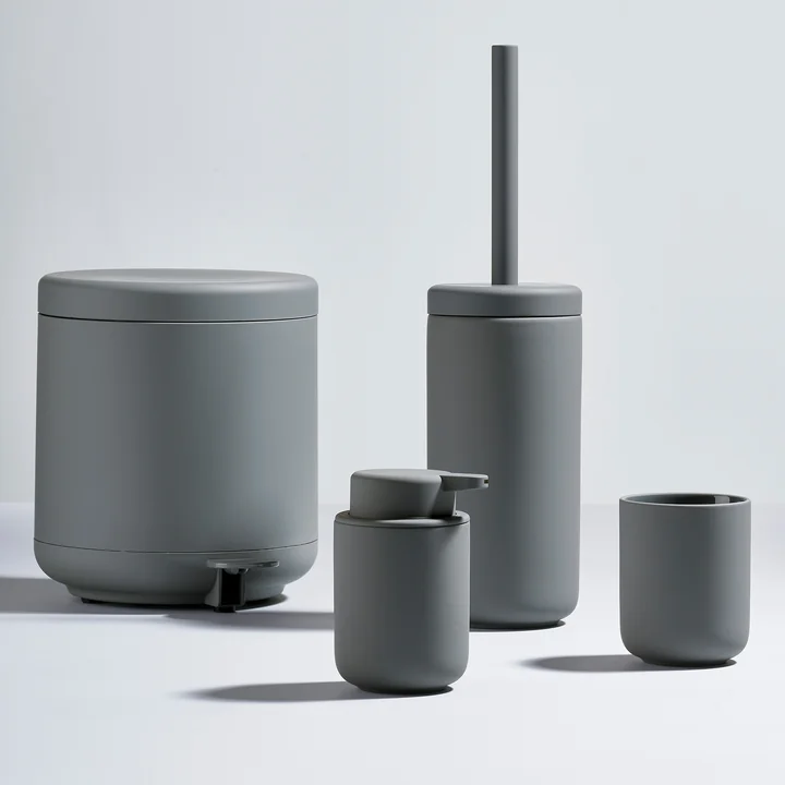 The Zone Denmark - Ume series with soap dispenser, toothbrush tumbler, toilet brush and pedal bin