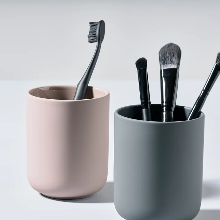 The Ume soap dispenser and toothbrush tumbler from Zone Denmark