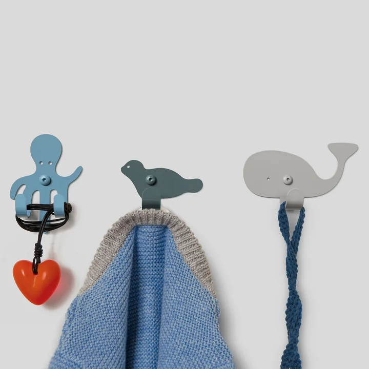 The vonbox - Wall Hooks Zoo, ocean (set of 3)