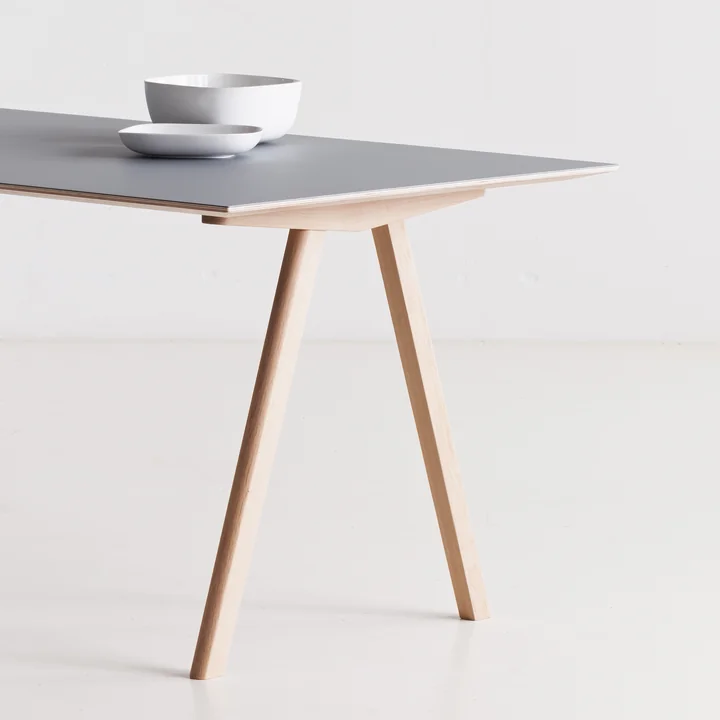 Copenhague CPH Deux 210 dining table 140 x 75 cm by HAY in oak / light gray