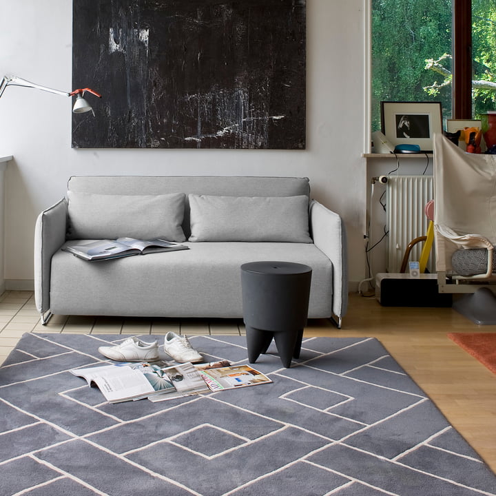 Cord Sofa bed from Softline in gray felt (620)