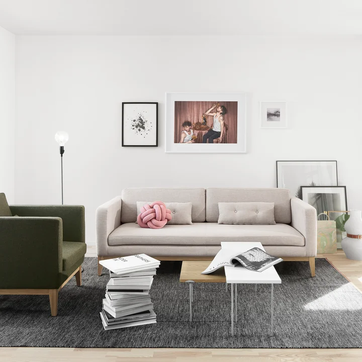 The Björk carpet from Design House Stockholm in the modern living room