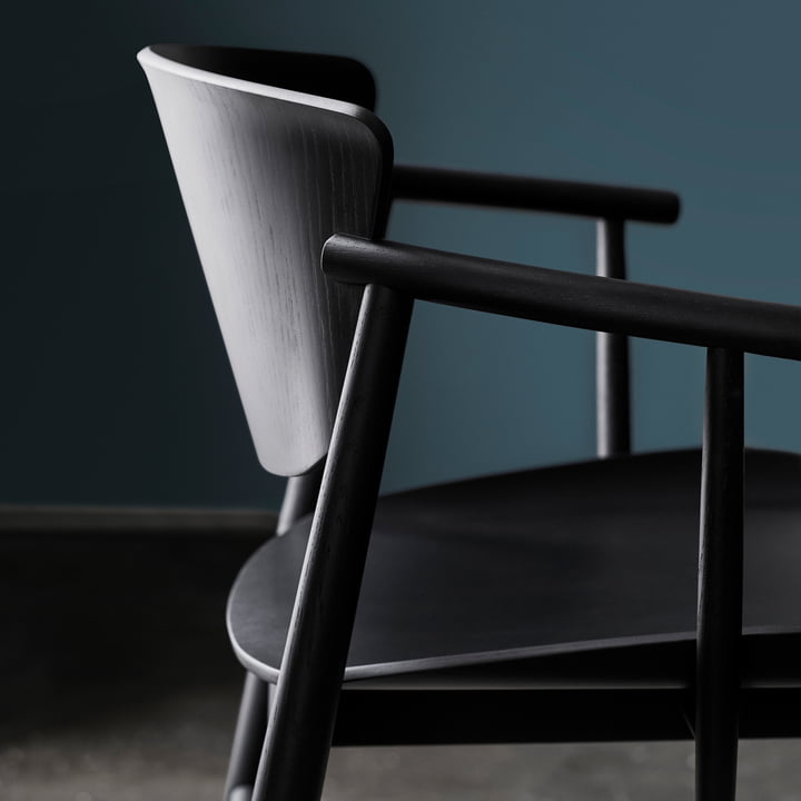 Fritz Hansen - N01 Armchair, black coloured oak