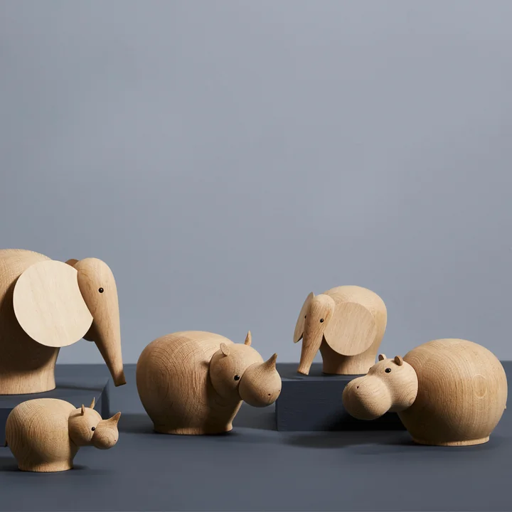 Hibo Hippo, Rina Rhino and Nunu Elephant by Woud