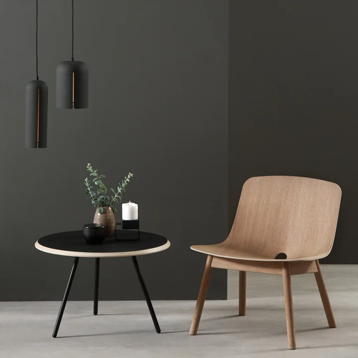 Soround Coffee table and Gap pendant light from Woud