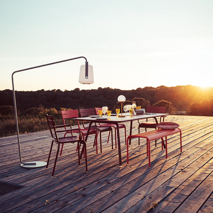 Furniture and lights from Fermob for outdoor use