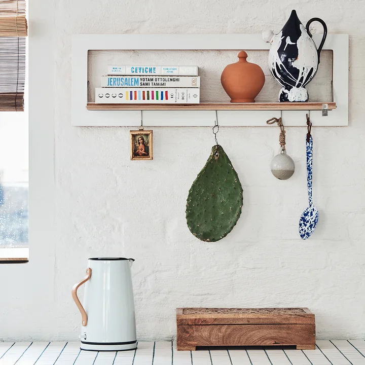 Ambivalenz - Fläpps Leaning Shelf, 80 x 27 cm, 1 shelf, white