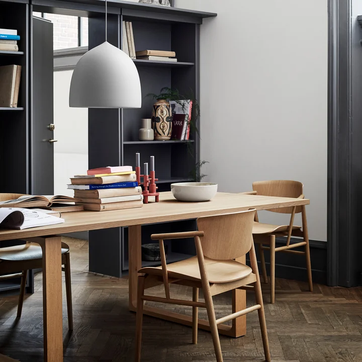 Suspence Pendant lamp over the table arranged from Fritz Hansen