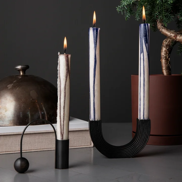 Balance Candleholder with Duo Candles by Ferm Living