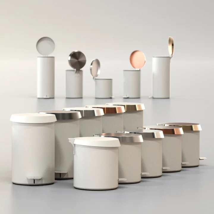 Pedal Bucket in White from Frost in Different Sizes