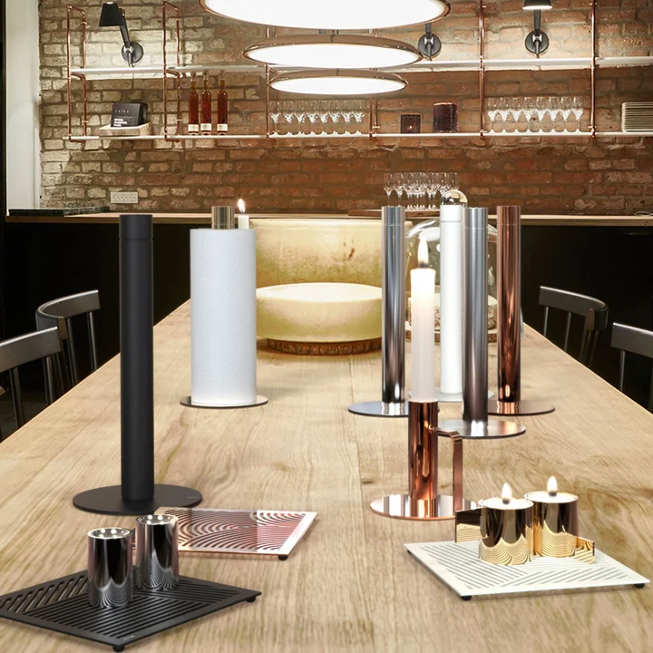 Frost Kitchen Roll Holder in Various Colours on the Table